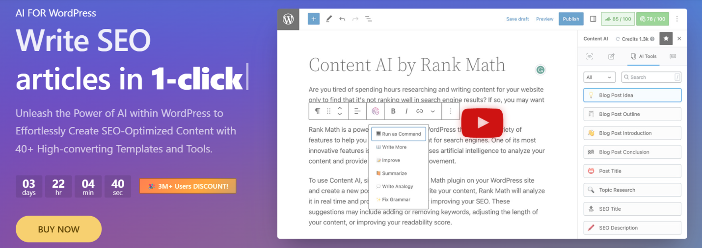 seo content articles Content AI Rank Math