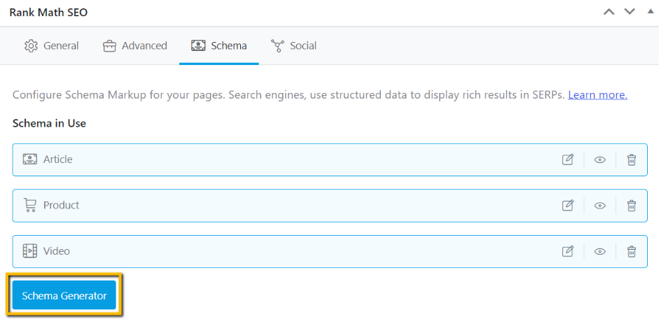 rank math powerful schema tools