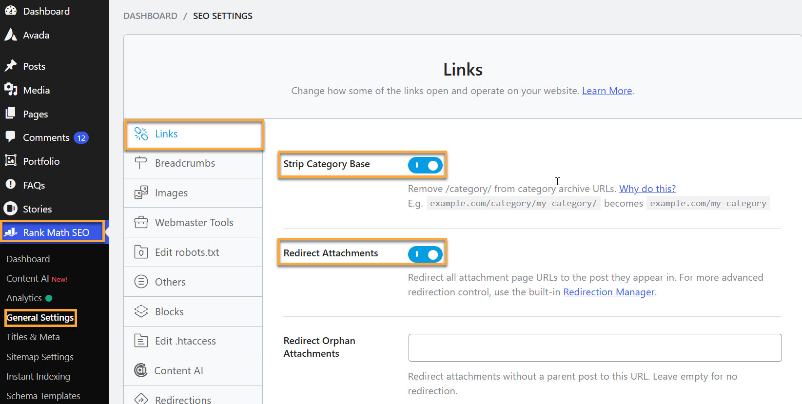 rank math tutorial url structure