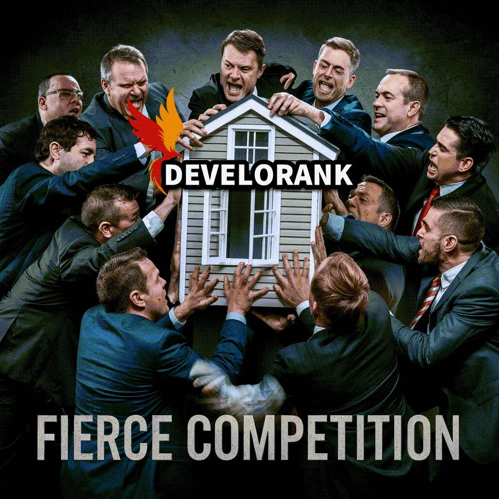 how_to_stand_out_in_real_estate_market_saturation real estate market saturation with men fighting over houses