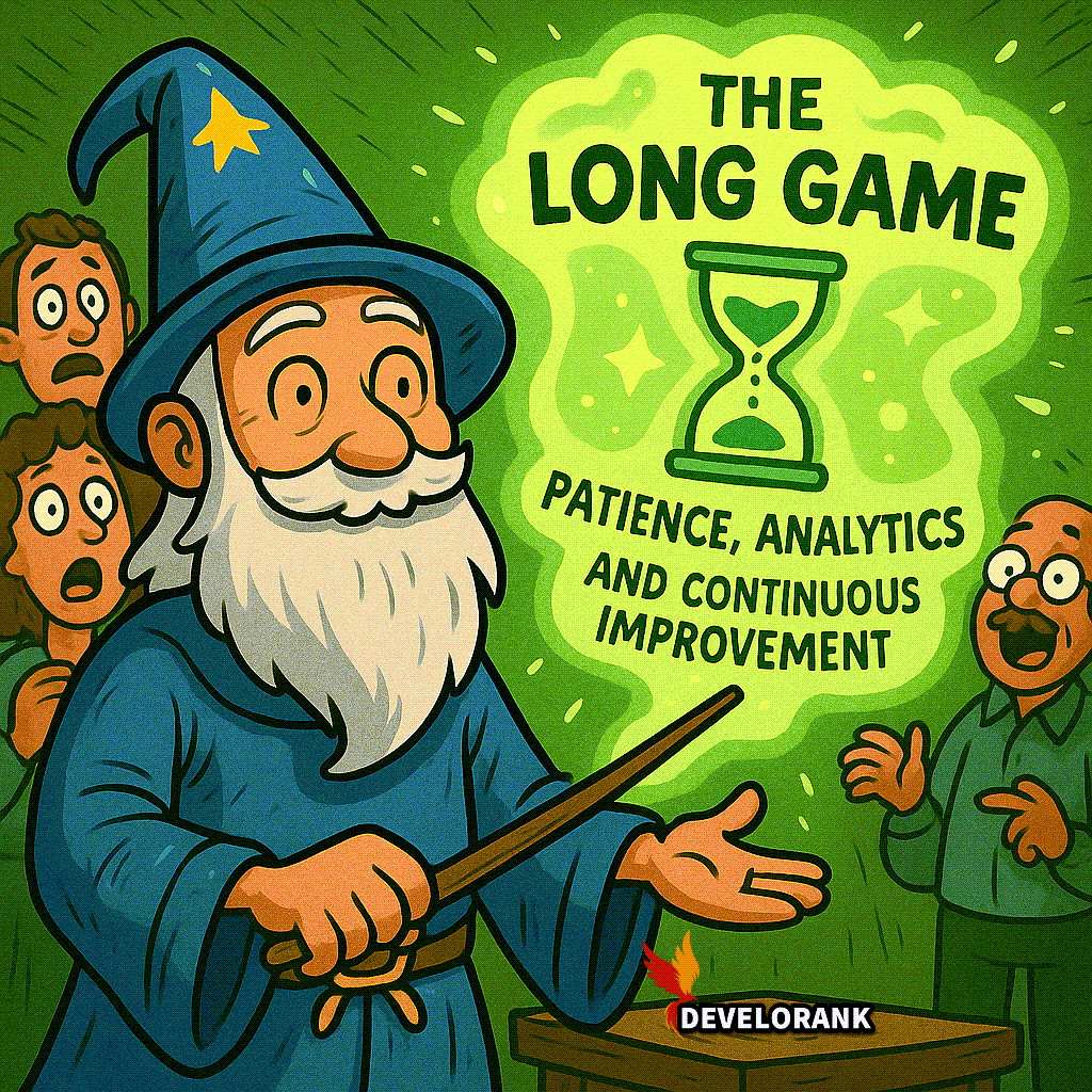 SEO tech wizard ranking without backlinks while playing long game making helpful content